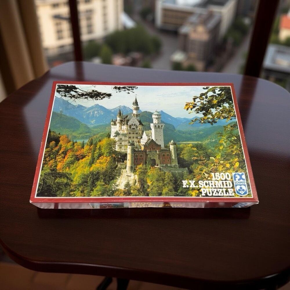 New Vintage FX Schmid NEUSCHWANSTEIN BAVARIA 1500 Piece German Puzzle
